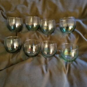 Elegant Green Glass Set Of 8